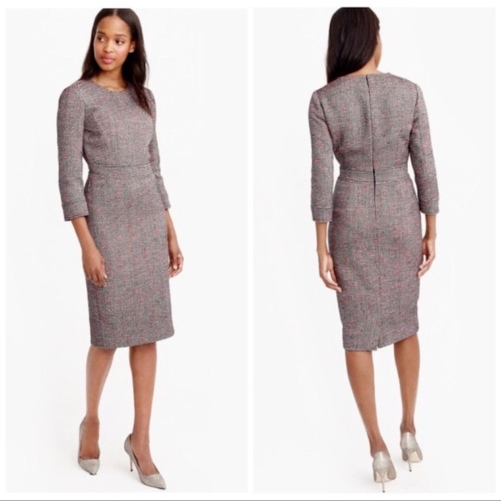 J. Crew Neon Tweed Sheath dress